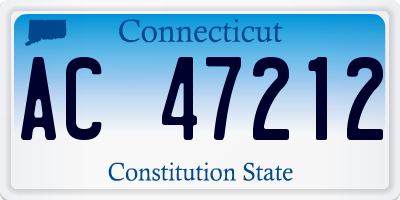 CT license plate AC47212