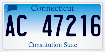 CT license plate AC47216