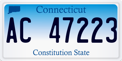 CT license plate AC47223