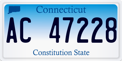 CT license plate AC47228