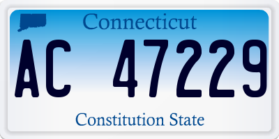 CT license plate AC47229