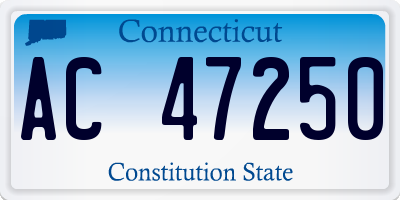 CT license plate AC47250