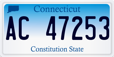 CT license plate AC47253