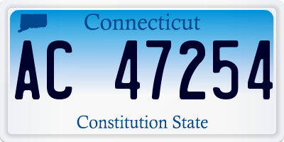 CT license plate AC47254