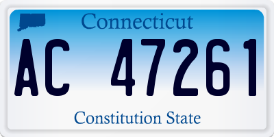 CT license plate AC47261