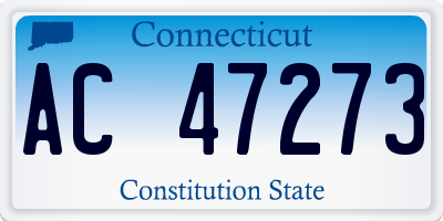 CT license plate AC47273