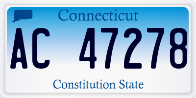 CT license plate AC47278