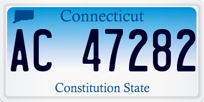 CT license plate AC47282