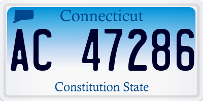 CT license plate AC47286
