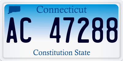 CT license plate AC47288