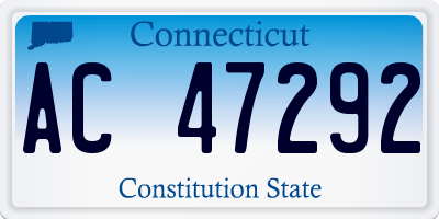 CT license plate AC47292