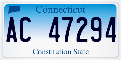 CT license plate AC47294