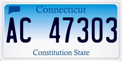 CT license plate AC47303