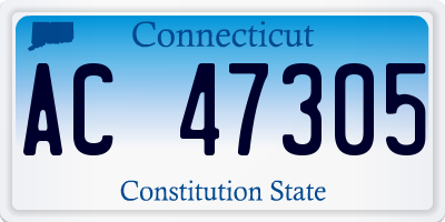 CT license plate AC47305