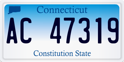CT license plate AC47319