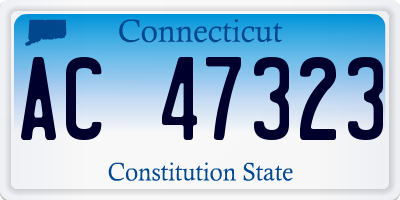 CT license plate AC47323