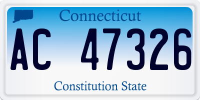 CT license plate AC47326
