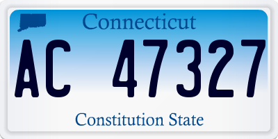 CT license plate AC47327