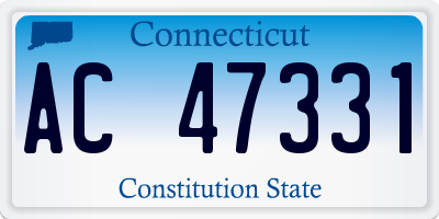 CT license plate AC47331