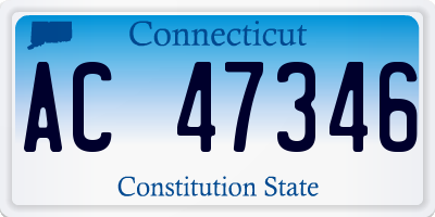 CT license plate AC47346