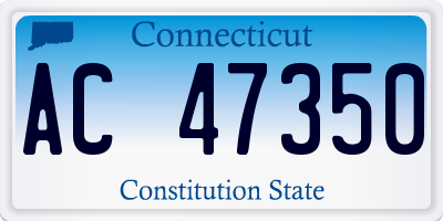 CT license plate AC47350