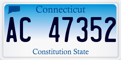 CT license plate AC47352