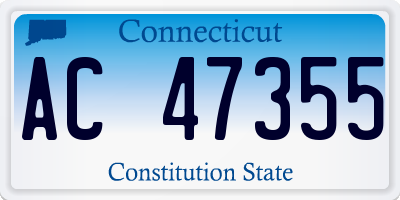 CT license plate AC47355