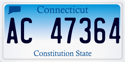 CT license plate AC47364