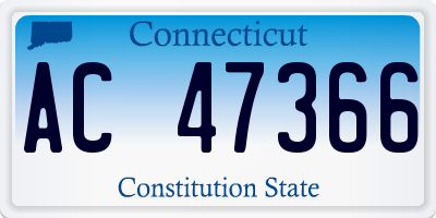 CT license plate AC47366