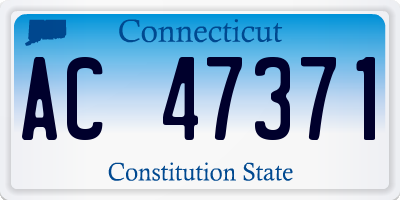 CT license plate AC47371