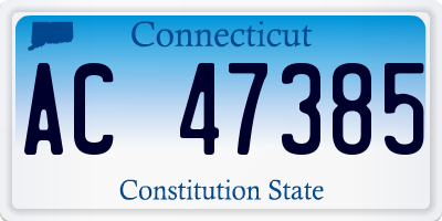 CT license plate AC47385