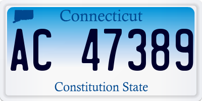 CT license plate AC47389