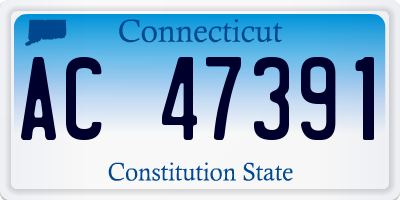 CT license plate AC47391