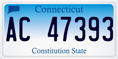 CT license plate AC47393