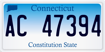 CT license plate AC47394