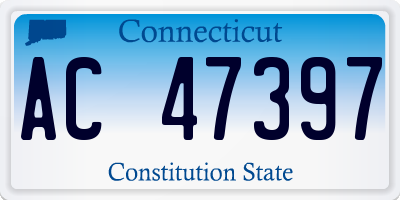 CT license plate AC47397