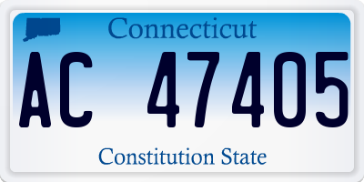 CT license plate AC47405