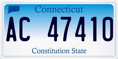 CT license plate AC47410