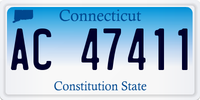 CT license plate AC47411