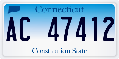 CT license plate AC47412
