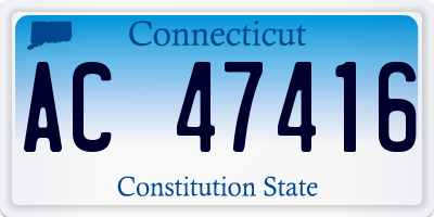 CT license plate AC47416