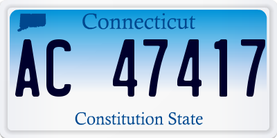 CT license plate AC47417