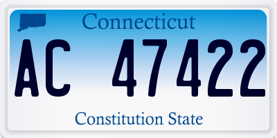 CT license plate AC47422