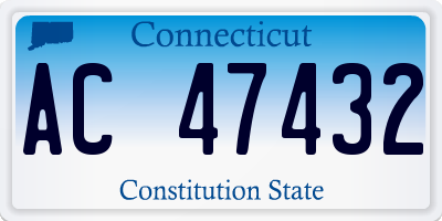 CT license plate AC47432