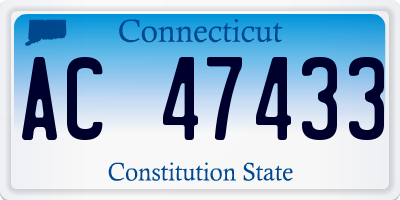 CT license plate AC47433