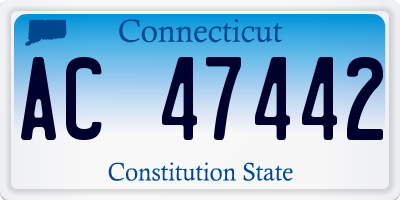CT license plate AC47442