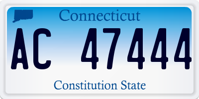 CT license plate AC47444