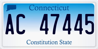 CT license plate AC47445