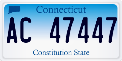 CT license plate AC47447