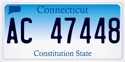 CT license plate AC47448
